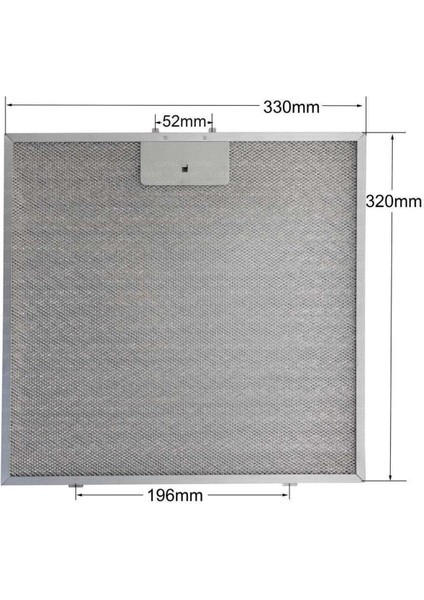 00362381 Davlumbaz Aspiratör Filtresi 330X320, 33X32