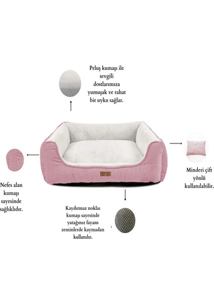 Pofuduk Peluş Köpek Yatağı-Kedi-Küçük Irk-Orta Irk-Büyük Irk-Yıkanabilir fiyatları