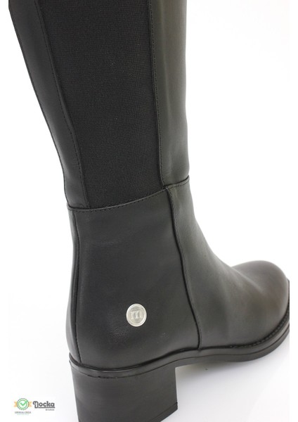 Kadın Deri Lastik Detaylı Alçak Kalın Topuklu Çizme M25/KC5035 indirimleri