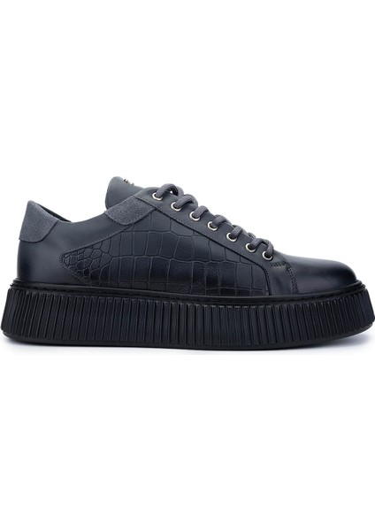 Erkek Deri Gri Sneakers & Spor Ayakkabı 352 21224 Erk Ayk SK24-25 Grı