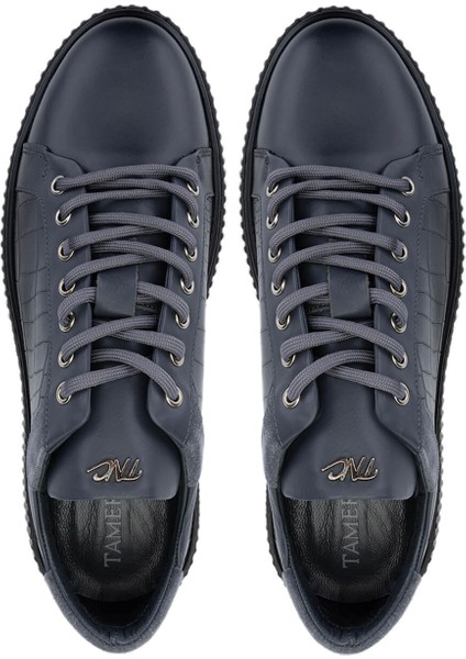 Erkek Deri Gri Sneakers & Spor Ayakkabı 352 21224 Erk Ayk SK24-25 Grı