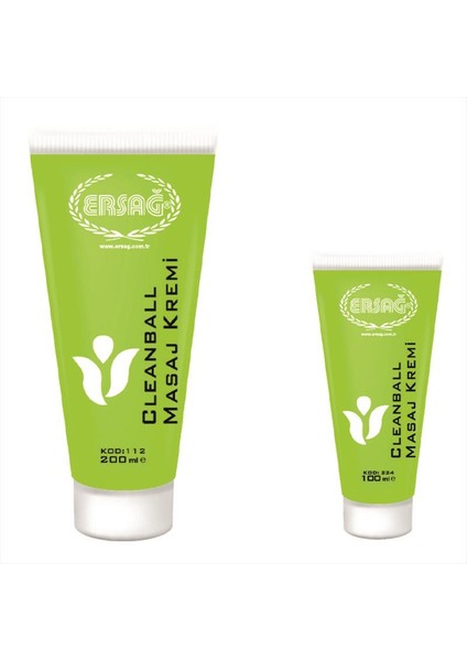 Clean Ball Masaj Kremi Seti (200 ml & 100 Ml)