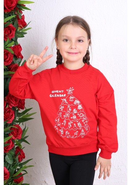Kız Çocuk Baskılı Sweatshirt