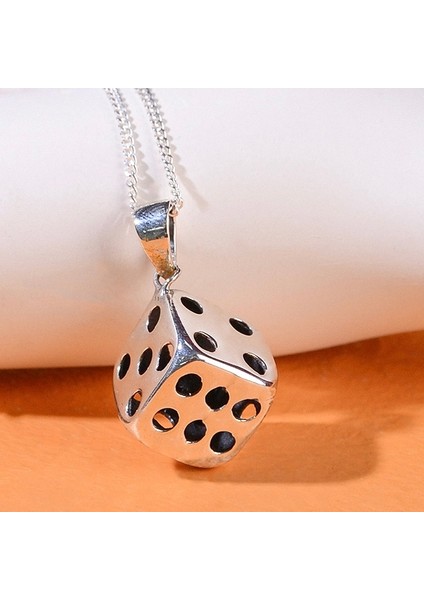 Gümüş Zar Kolye 925 Ayar Gümüş Zar Figürlü Erkek Kolye modelleri