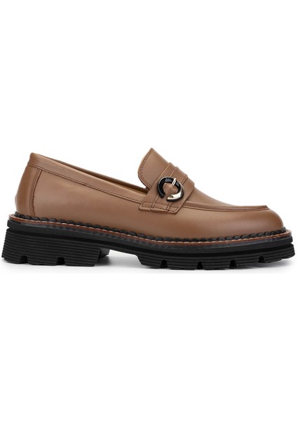 Kadın Deri Vizon Loafer Ayakkabı 33 4002-1 Bn Ayk SK24-25 Vızon Dr