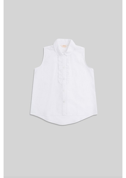 Elena Ekru Pamuklu Kısa Kollu Kız Çocuk Gömlek modelleri