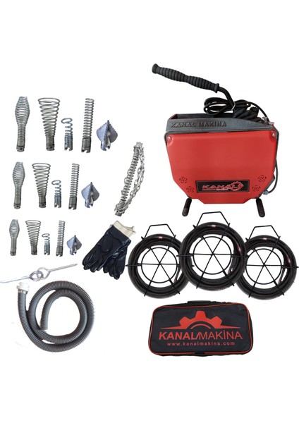 Gider Tıkanıklık Açma Makinesi Full Set