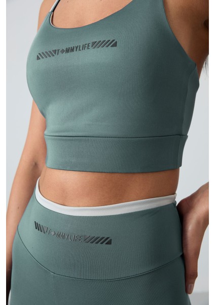 Mint Yeşili Polyester Esnek Standart Fit Performans Kadın Tayt Takım - 95333 modelleri