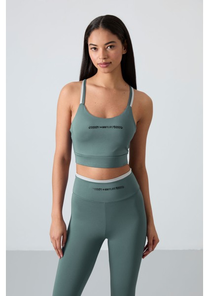 Mint Yeşili Polyester Esnek Standart Fit Performans Kadın Tayt Takım - 95333 indirimleri