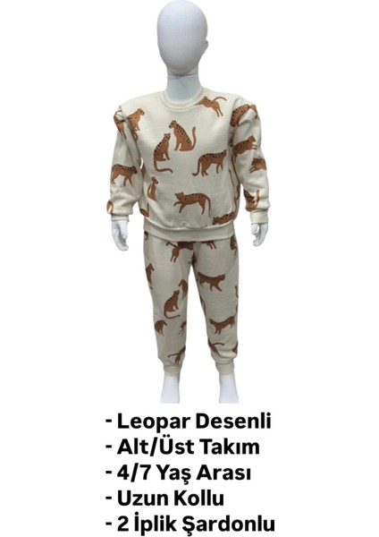 Leopar Desenli Erkek Çocuk Takım