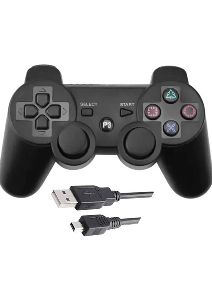 Ps3 Dualshock 3 Kablosuz Oyun Kolu Şarj Kablosu Dahil