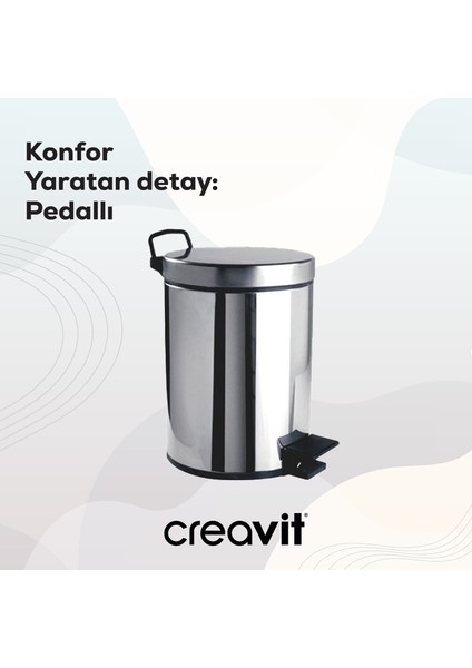 Çöp Kovası Pedallı 5lt