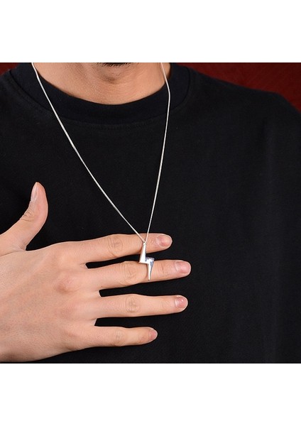 Gümüş Şimşek Kolye 925 Ayar Gümüş Şimşek Figürlü Unisex Kolye