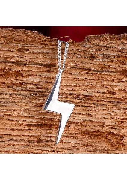 Gümüş Şimşek Kolye 925 Ayar Gümüş Şimşek Figürlü Unisex Kolye