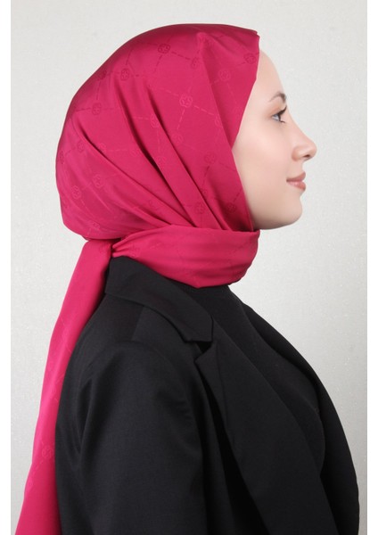 Monogram Icon Şal 4112-7 Fuşya fiyatları