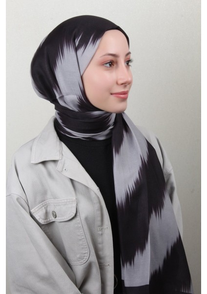 Soft Touch Şal 2779-10 Siyah-Gri