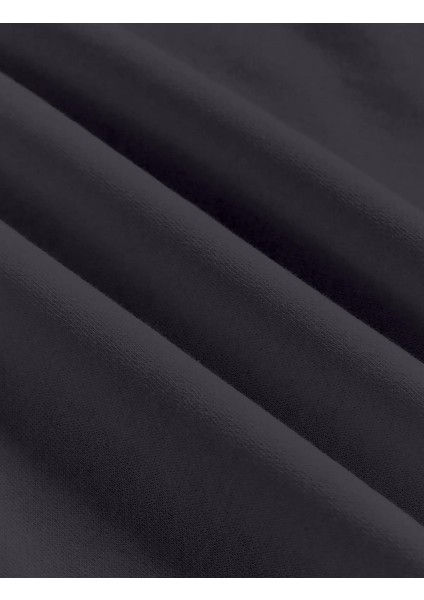 Oversize Bisiklet Yaka Basic Düz Sweatshirt - Füme modelleri