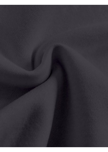 Oversize Bisiklet Yaka Basic Düz Sweatshirt - Füme fırsatları