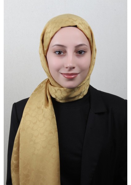 Pamuklu Jakar Şal 4113-16 Hardal