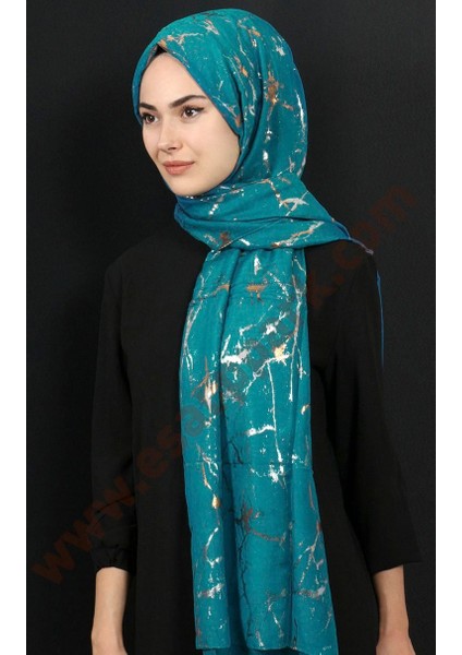 Mermer Desen Yaldızlı Şal 5223-14