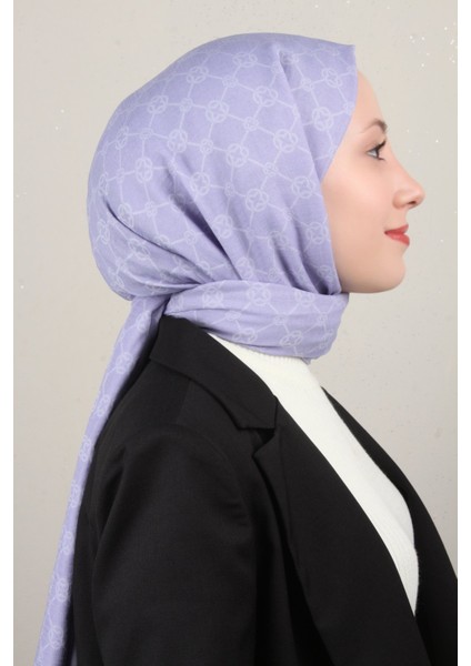 Elegance Monogram Şal 4108-14 Lila