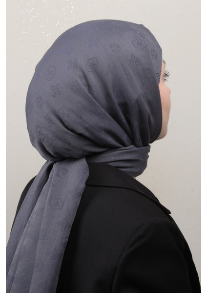 Pamuklu Şal 1030600-974 Koyu Buz Mavisi