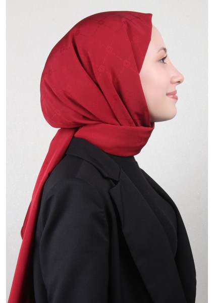 Monogram Icon Şal 4112-4 Bordo