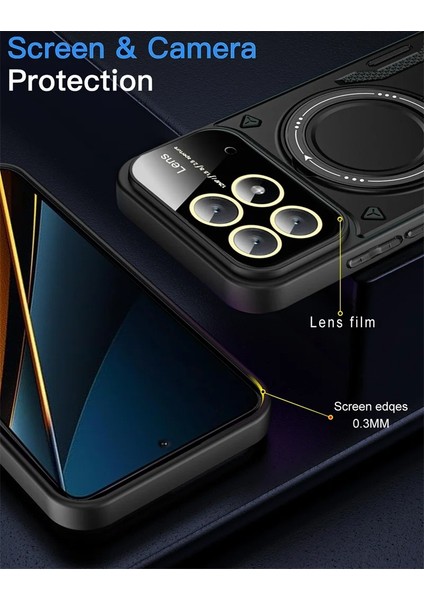 Xiaomi Mi 14T Pro Uyumlu Kılf Magsafe Stand Özellikli Lens Korumalı Kılıf