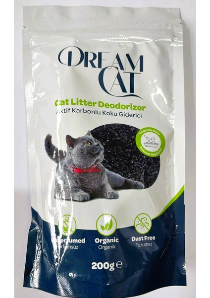 Aktif Karbonlu Kedi Kumu Koku Giderici 200 Gr.x3 Adet