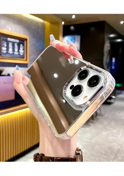 3gen Case Apple iPhone 14 Pro Max Uyumlu Aynalı Darbe Önleyici Silikon Kılıf