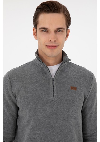 U.S. Polo Assn. Erkek Antrasit Melanj Sweatshirt 50298243-VR081