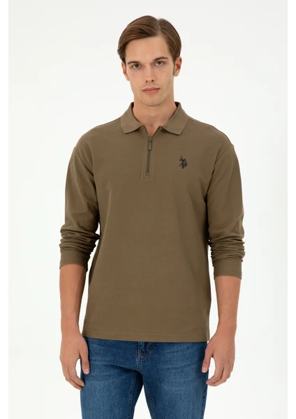 U.S. Polo Assn. Erkek Haki Sweatshirt 50293413-VR027