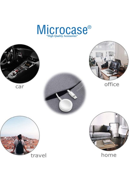 Apple Watch Series 10 42MM/46 mm ile Uyumlu Manyetik Lightning+Usb Şarj Kablosu 1.2m 2in1 Beyaz AL2363 indirimleri