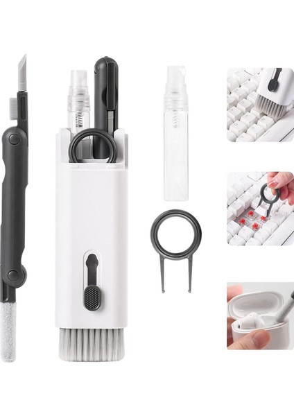7in1 Çok Amaçlı Temizlik Kiti Telefon, Ekran, Laptop, Klavye, Telefon, Kulaklık Airpods Temizleyici