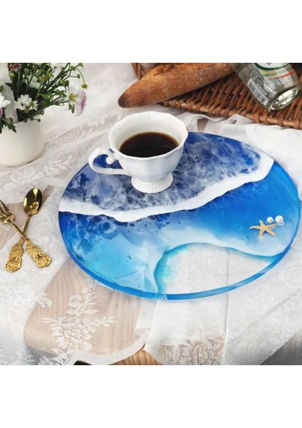 Epoksi Silikon Kalıp Yerli Üretim Yuvarlak Tepsi Kalıbı Düz (23 cm ) modelleri