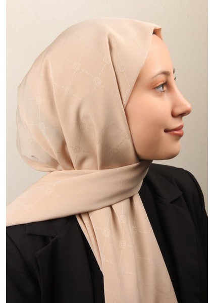 Monogram Icon Şal 4112-27 Krem