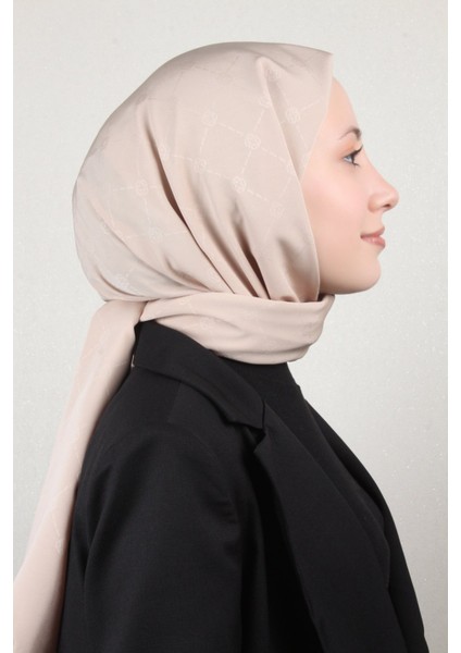Monogram Icon Şal 4112-27 Krem modelleri
