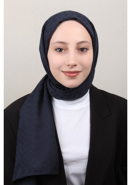 Pamuklu Jakar Şal 4113-2 Lacivert
