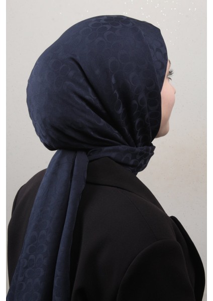 Pamuklu Jakar Şal 4113-2 Lacivert