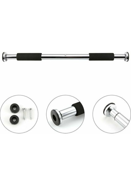 Tekno Trust Barfiks Çubuğu 60-100 cm Çift Süngerli Ayarlanabilir Barfiks Çekme Demiri Barfiks Aleti