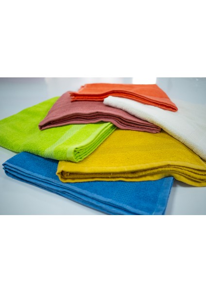 Havlu, Banyo Havlusu, 70 x 140, 6 Adet, 6 Farklı Renk, Yumuşak.
