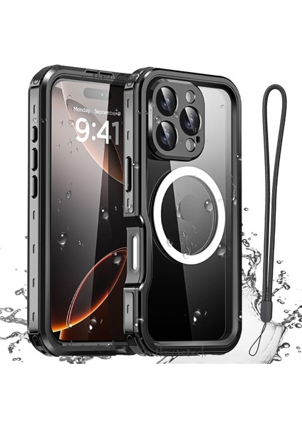 Iphone 16 Pro Max Kılıf 360 Derece Kaplar Su Geçirmez Waterproff Case Toz Geçirmez Zırh Tank Kapak