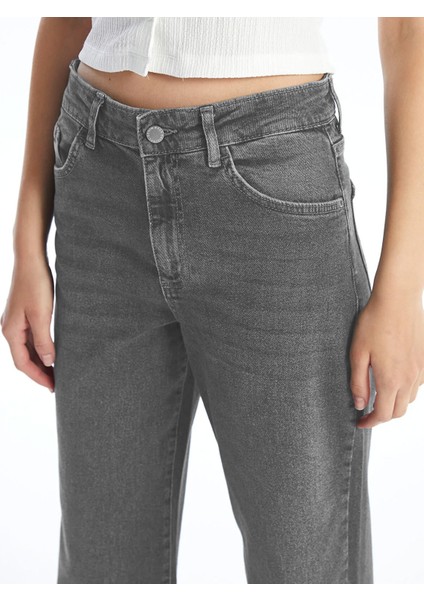 Kadın Yüksek Bel Salaş Kot Pantolon Büyük Beden Jean - C602