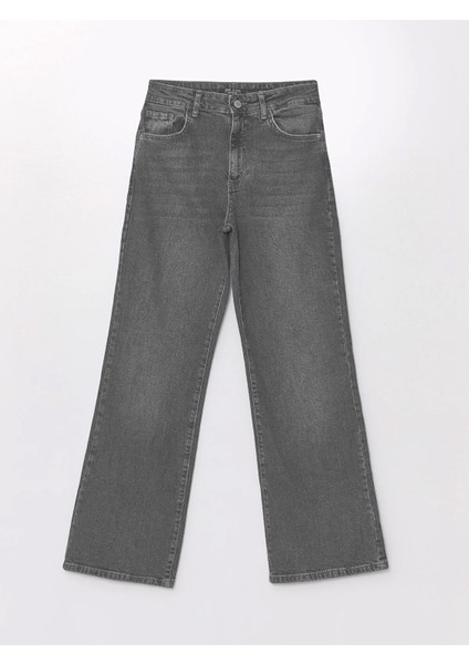 Kadın Yüksek Bel Salaş Kot Pantolon Büyük Beden Jean - C602