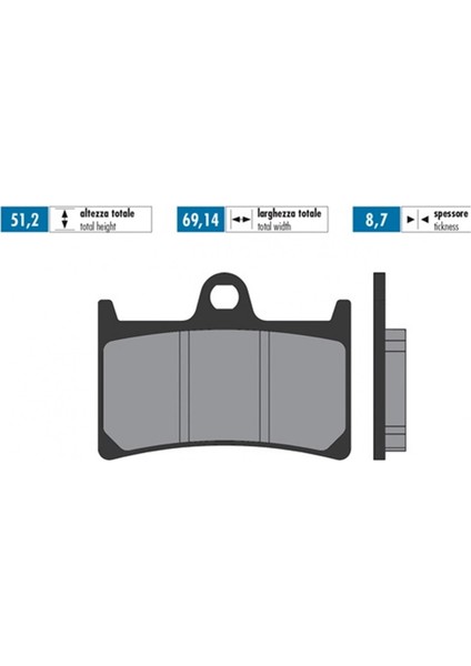 Polını Fren Balatası Sinterli Ön Yamaha Yzf-R1 Mt-07 Fz8 Mt-09 Fz