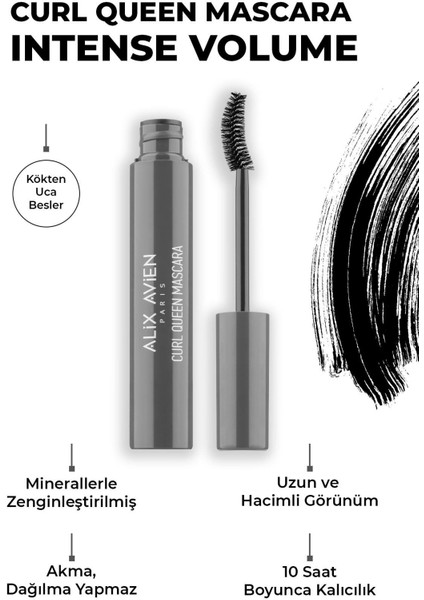 Curl Queen Mascara-Kirpiklere Hacim Katan Çarpıcı Bakışlar-Kusursuz Kıvrıma Sahip Kirpikler