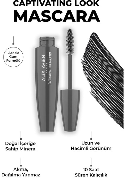 14 Saat Kalıcı Ekstra Hacim veren Kıvrımlar ve Şekillendirici Etki - Captivating Look Mascara