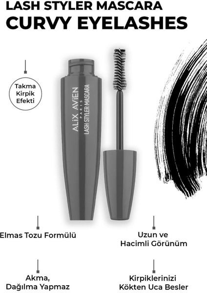 Lash Styler Mascara-Takma Kirpik Etkisi-Hacimli ve Kusursuz Kıvrıma Sahip Kirpikler