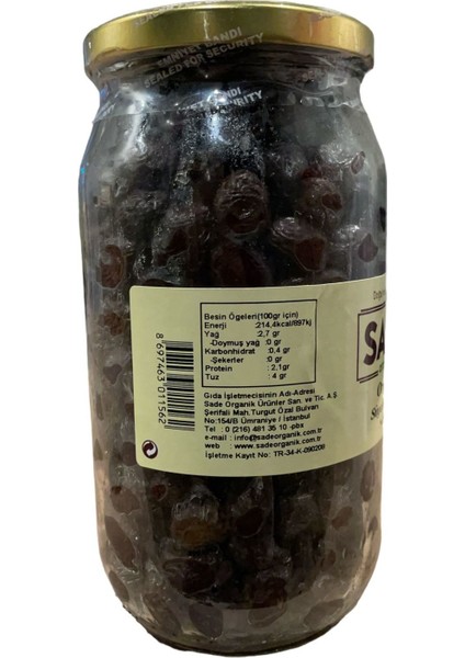 Organik Siyah Zeytin 700 gr