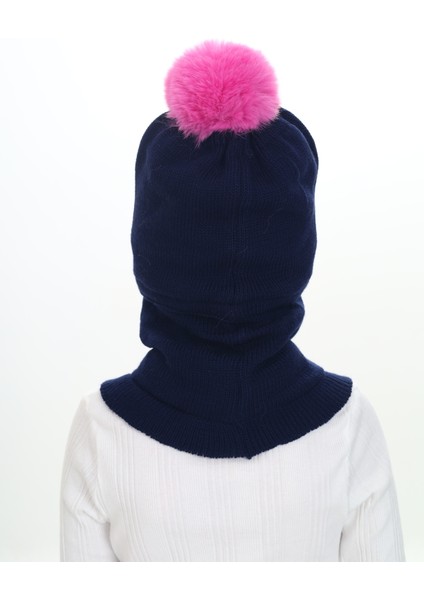 Kız Çocuk Bere Boyunluk Kar Maskesi 4-10 Yaş modelleri